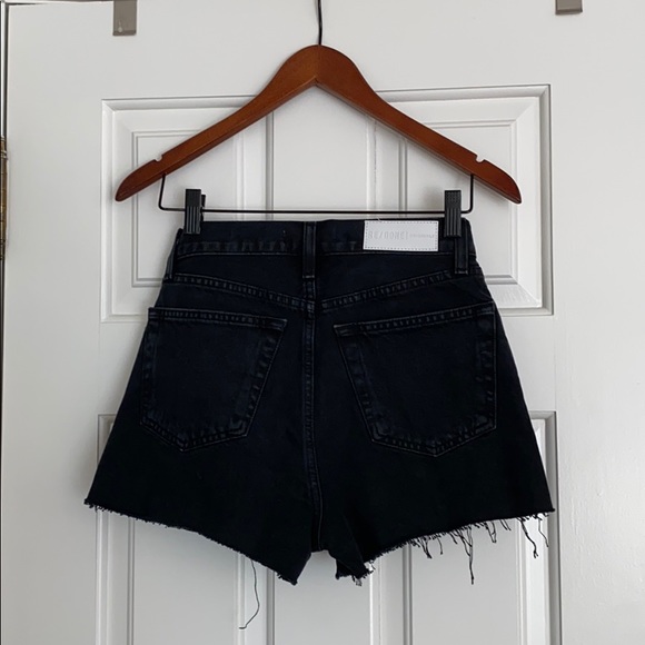 RE/DONE high waisted black shorts size 24 - Picture 4 of 5